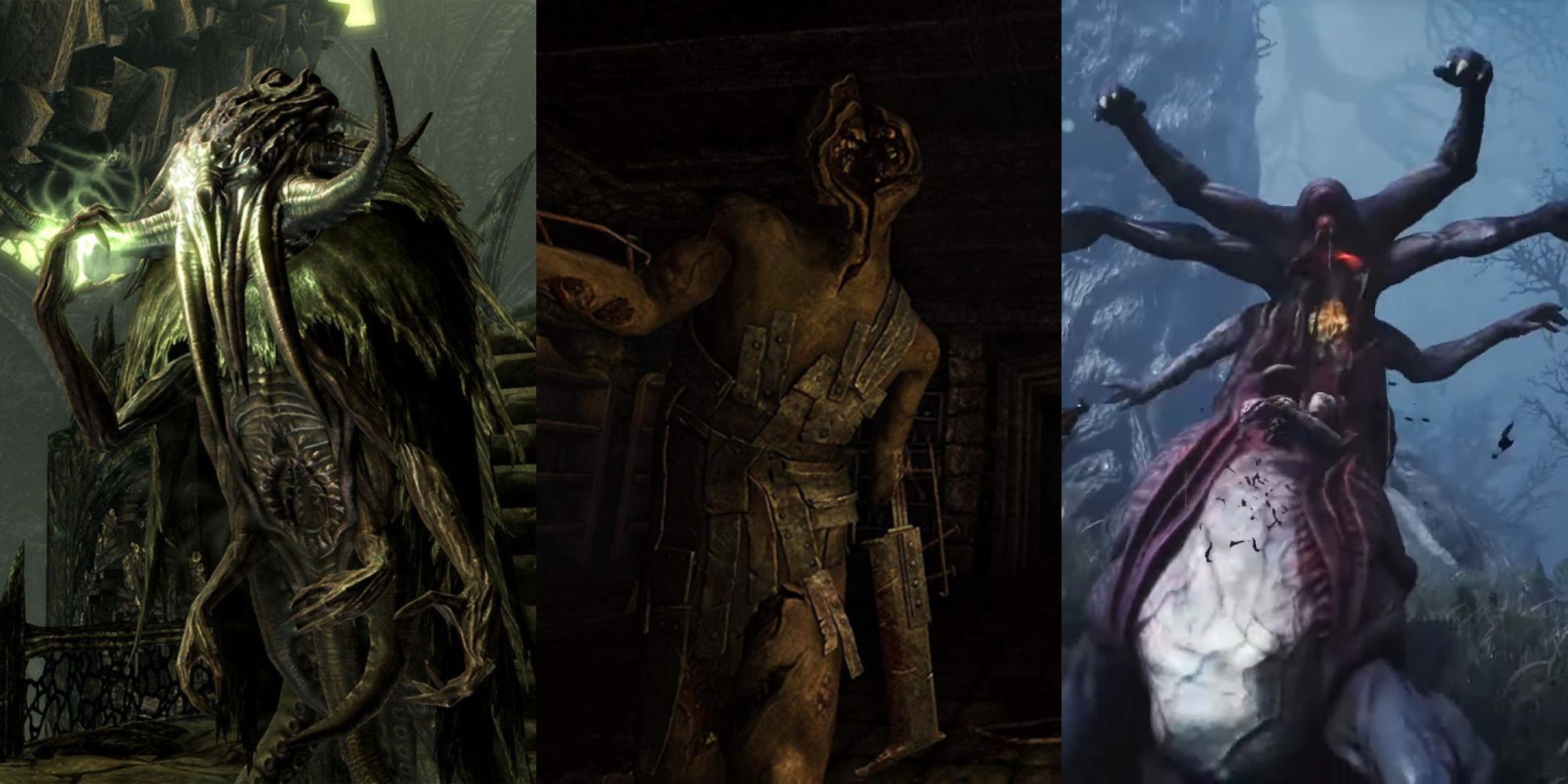 Melhores jogos de terror cósmico, monstros de imagem dividida classificados Call of Cthulhu, Amnesia Dark Descent Sinking City