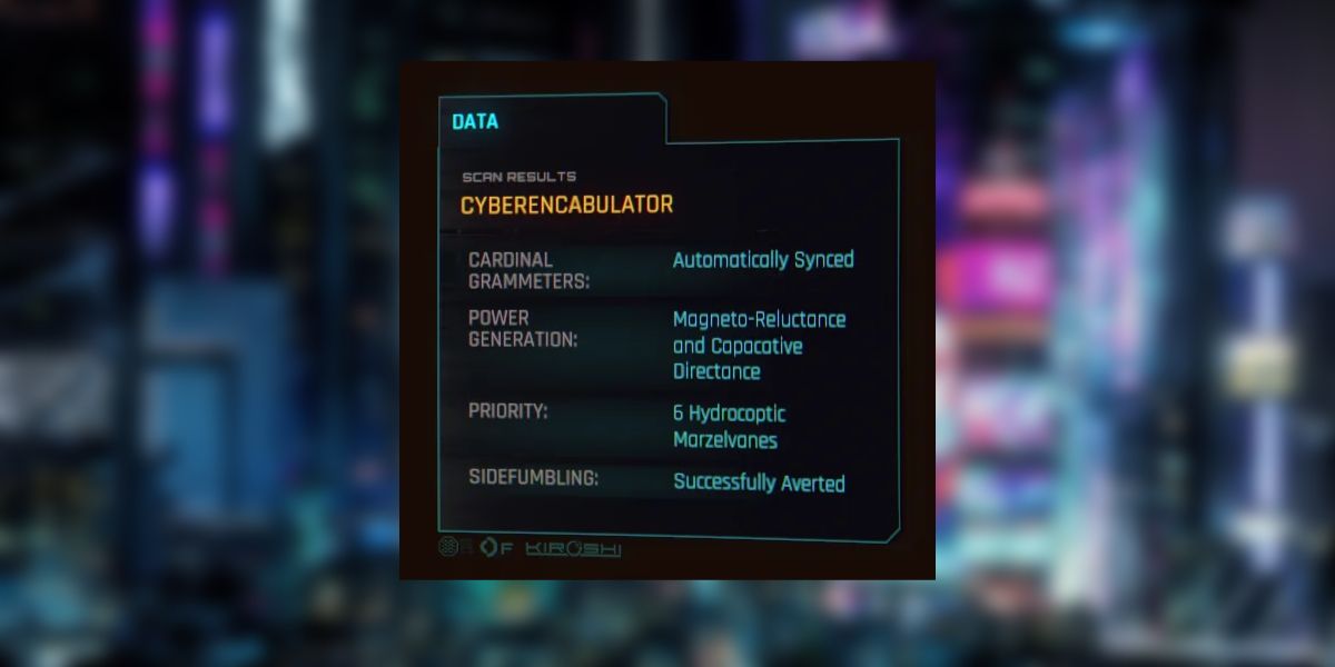 best cyberpunk 2077 secrets cyberencabulator turbo encapulator