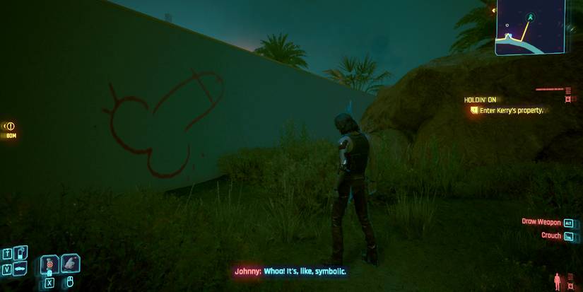best cyberpunk 2077 secrets kerry mansion graffiti johnny silverhand