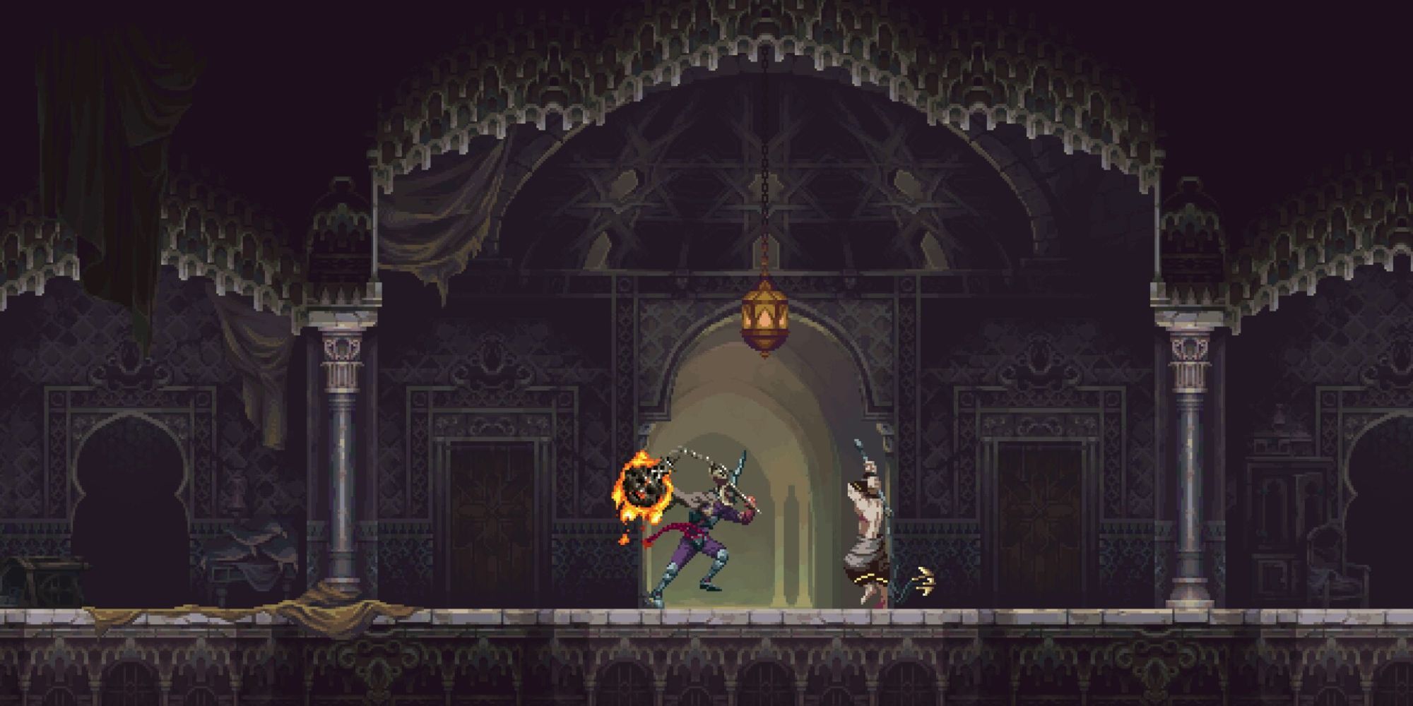A player attacking an enemy in Blasphemous 2