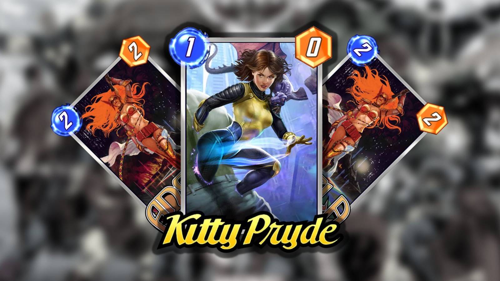 angela, kitty pryde cards in marvel snap.