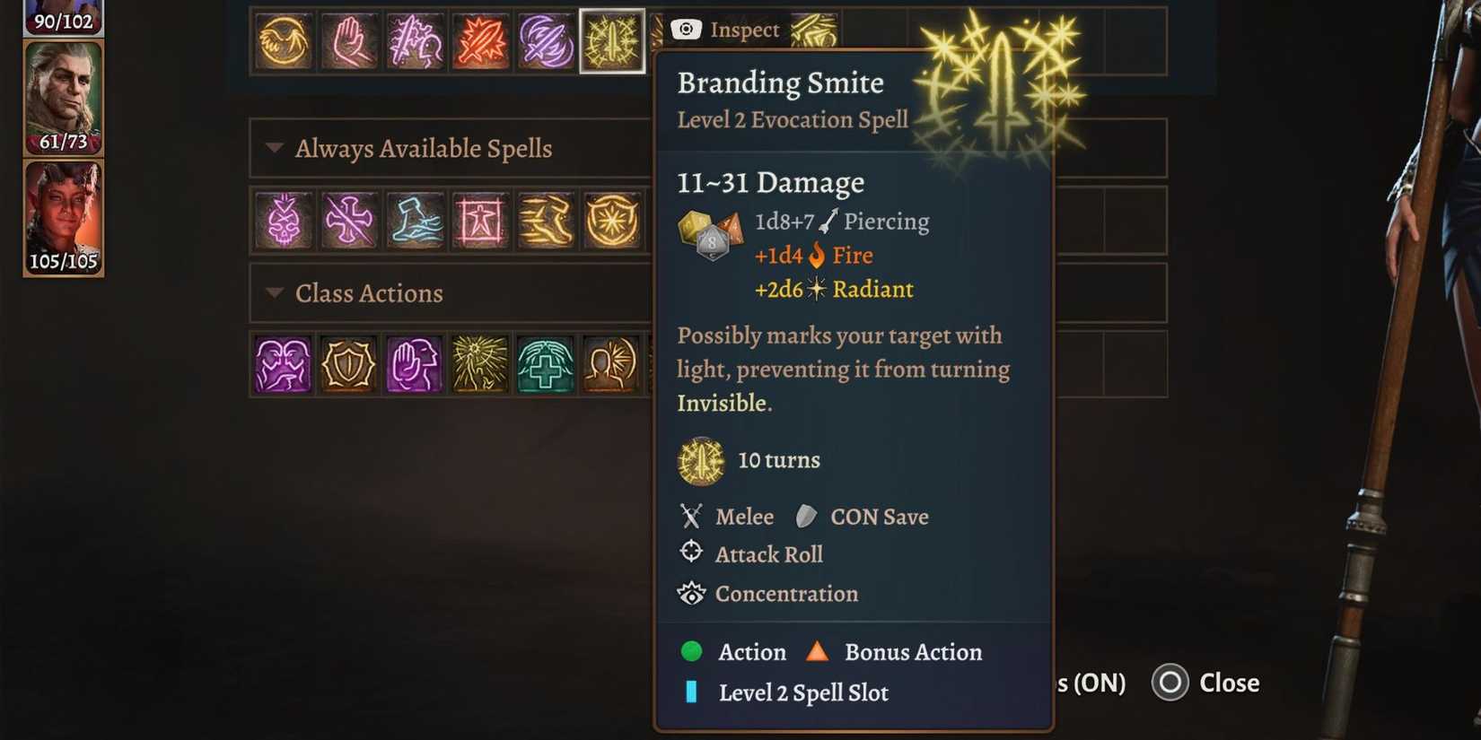 Branding Smite in Baldur's Gate 3