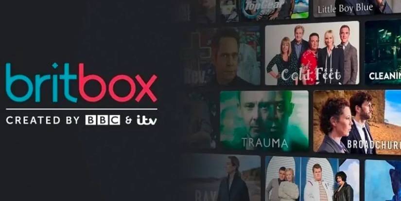 This image shows the title page and some of the selections available on BritBox