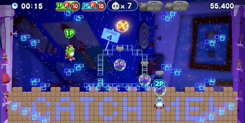 Gameplay screenshot from Bubble bobble 4 friends 