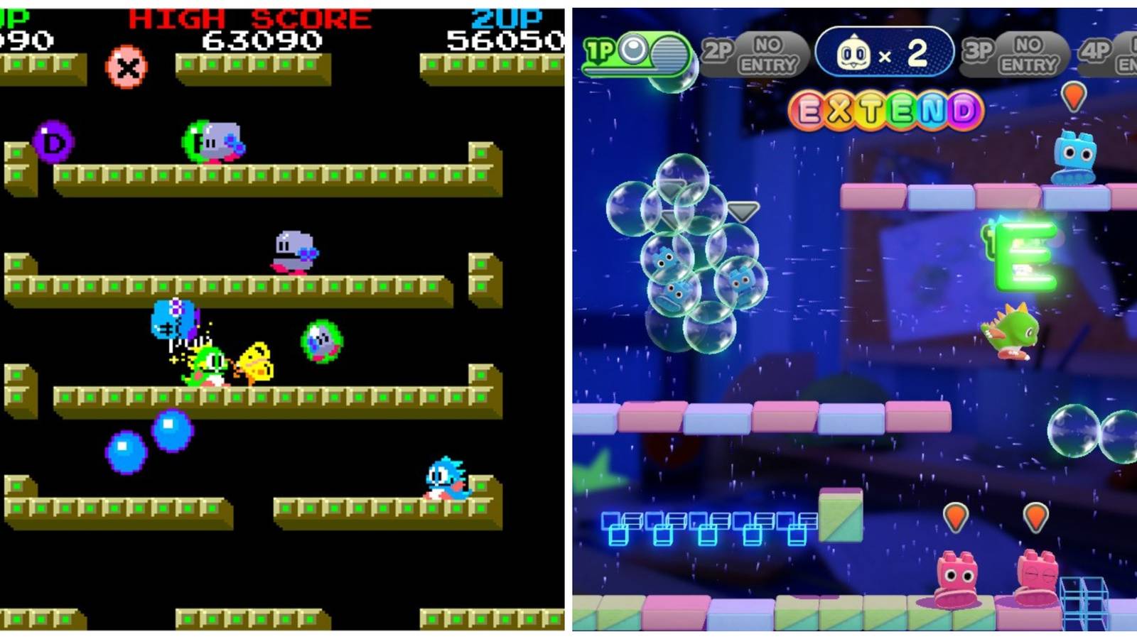 Bubble bobble feature