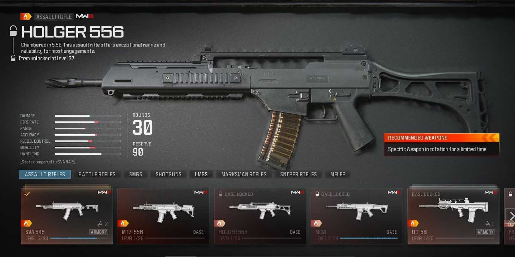 call of duty modern warfare 3 holger 556 loadout