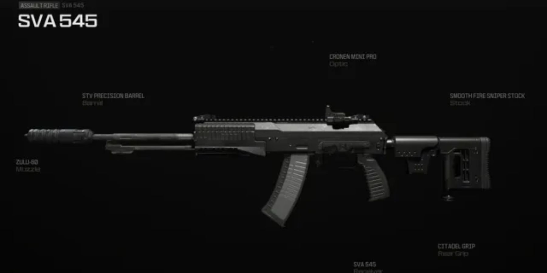 call of duty sva 545 assault rifle