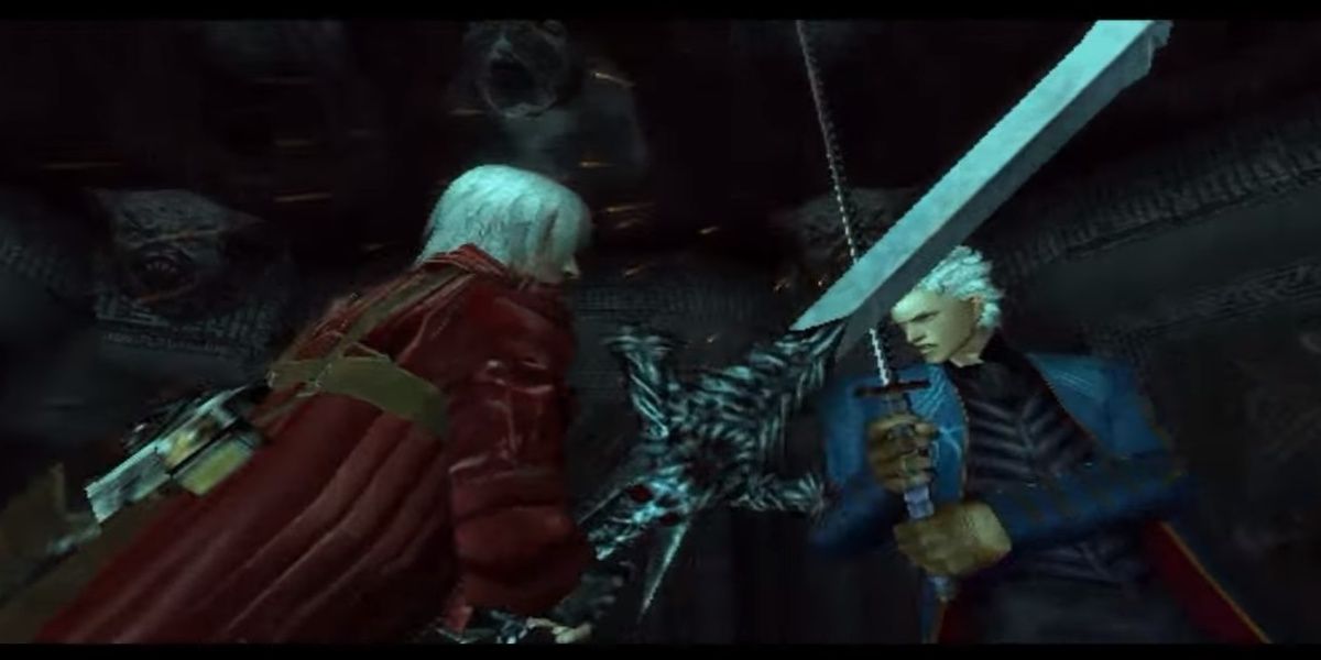 dante and vergil fighting in dmc3