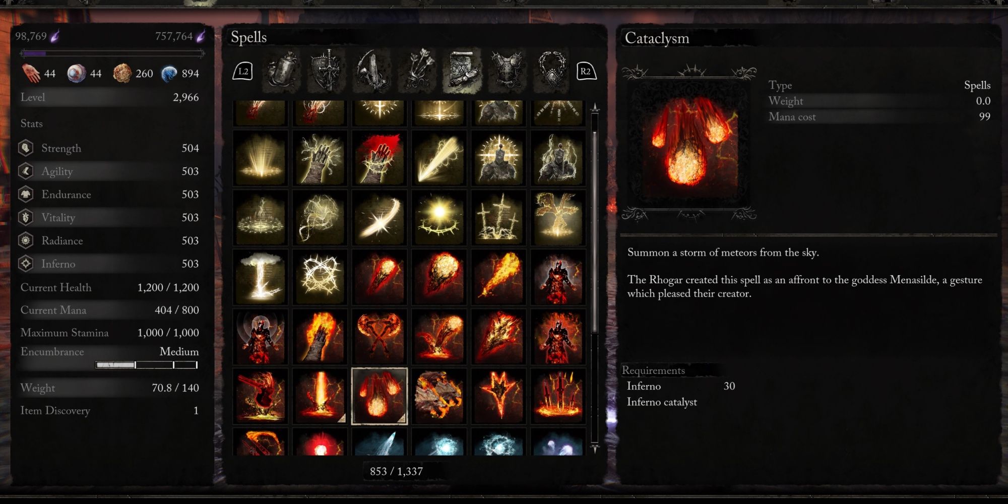 Cataclysm Information in Lords of the Fallen