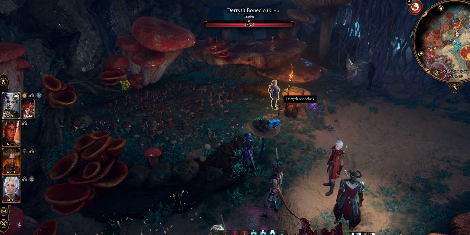 caustic band location