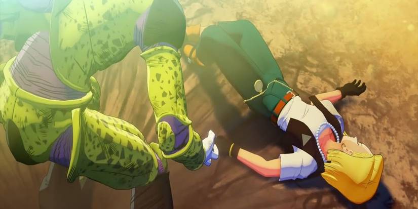 Cell and Android 18 in Dragon Ball Z: Kakarot