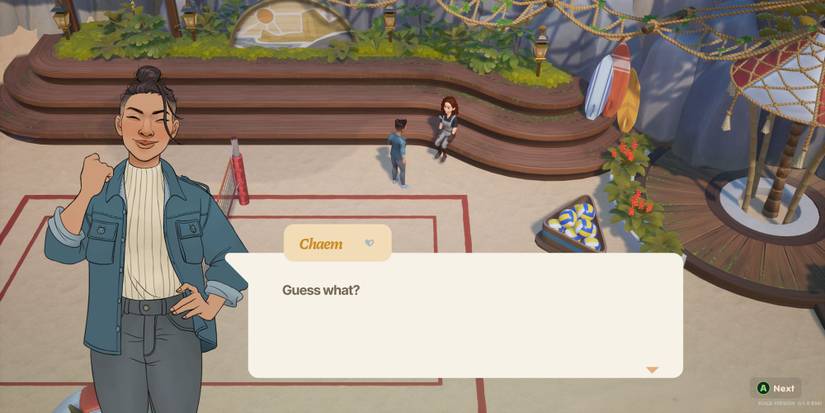 Chaem on the beach in Coral Island