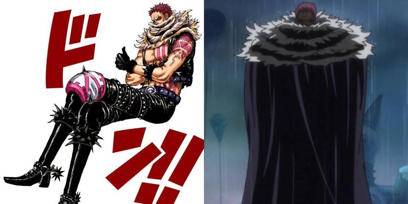 Charlotte Katakuri's first appearance in the manga and his first appearance in the anime