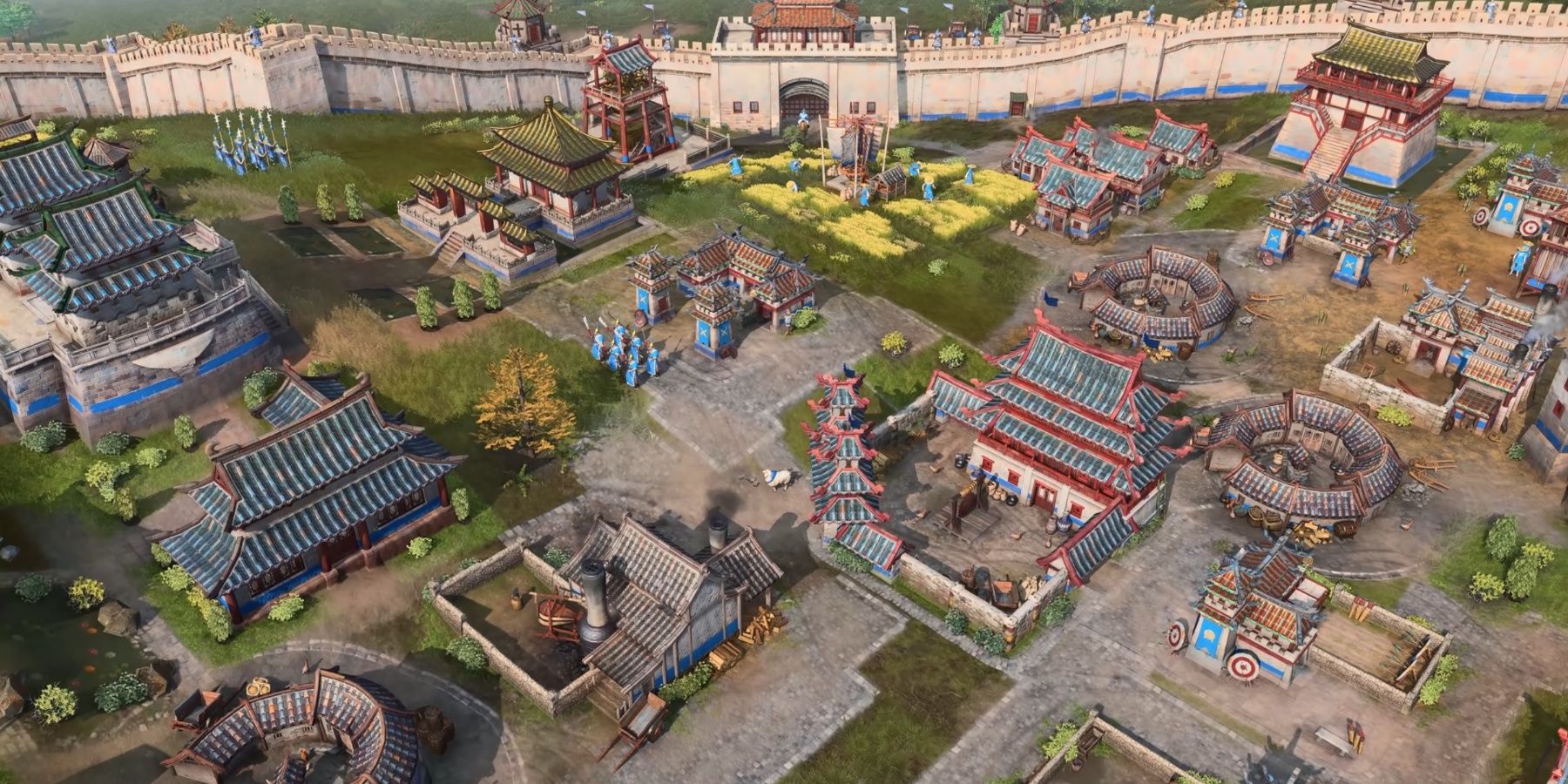 An overview of the Chinese Civilization in Age of Empires 4, including traditional Chinese architecture