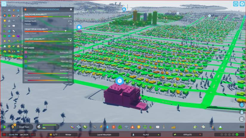 Cities Skylines 2 Hospital Reach