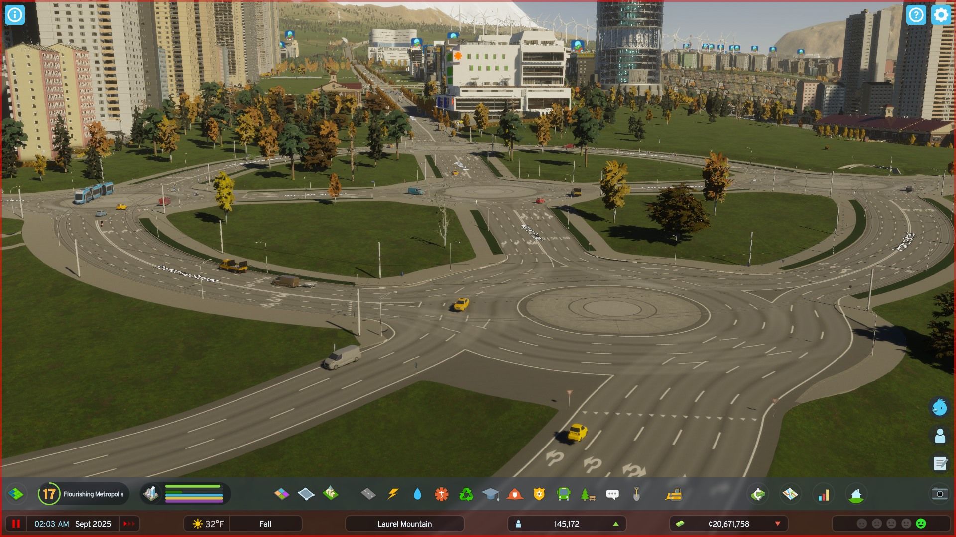 Cities Skylines 2 Mega Roundabout