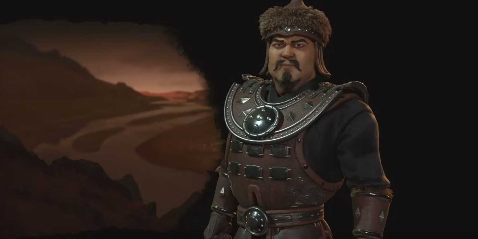 Civilization 6 Genghis Khan Mongolian Cropped