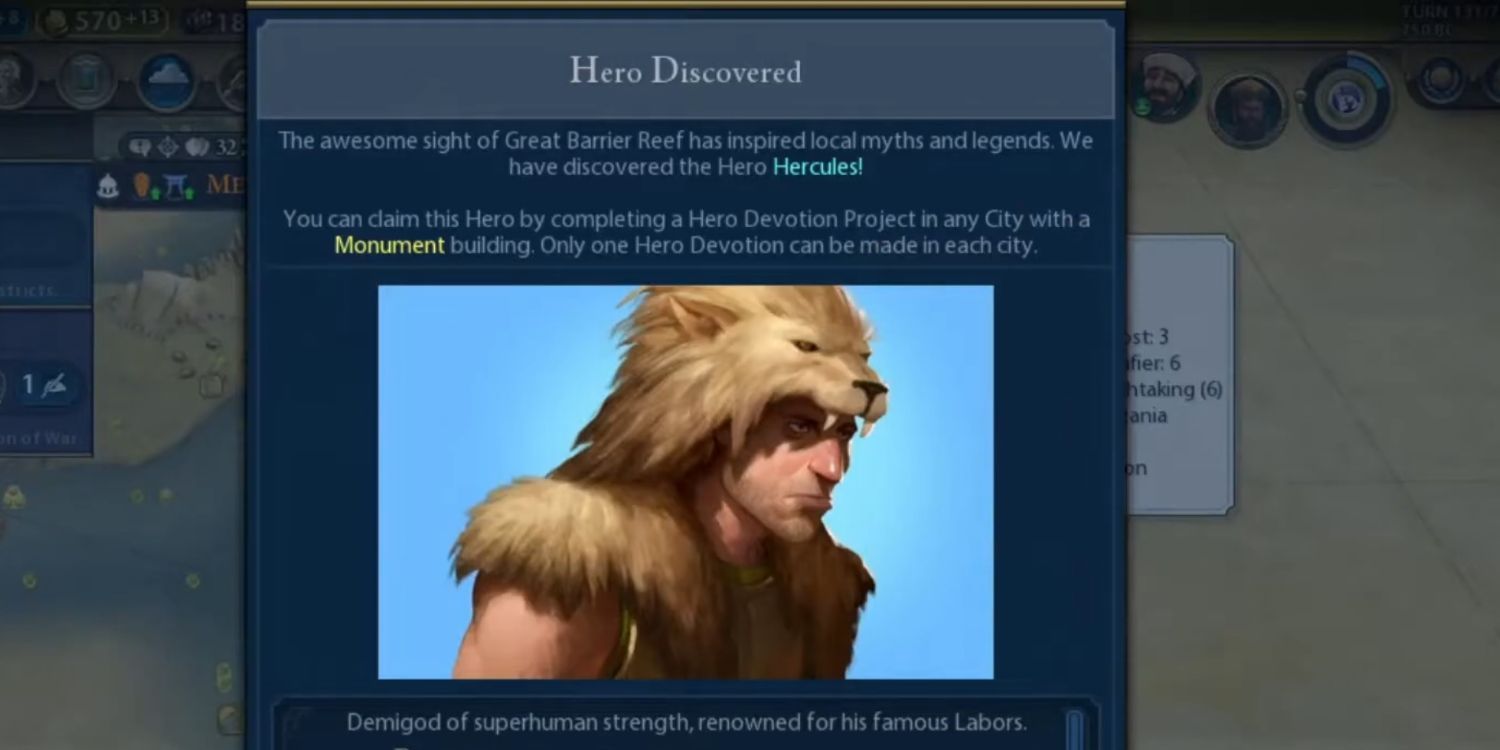 Image of Civilizations 6 hero, Hercules