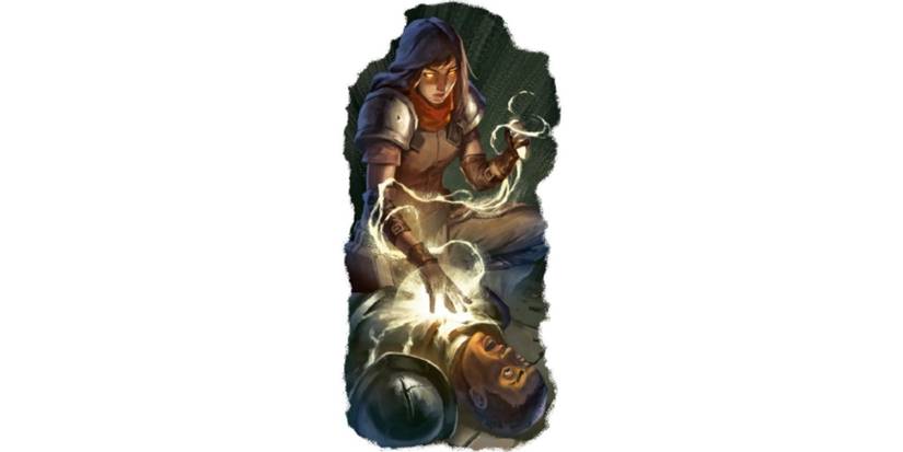 Cleric resurrecting a human