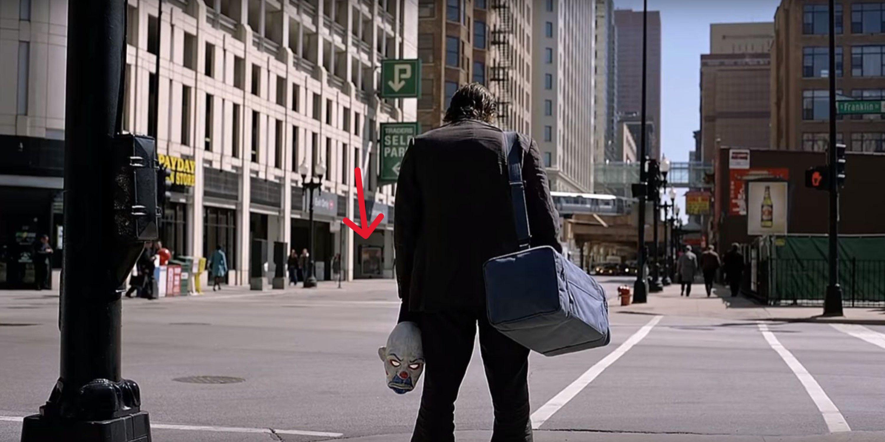 the dark knight opening scene spider-man easter egg