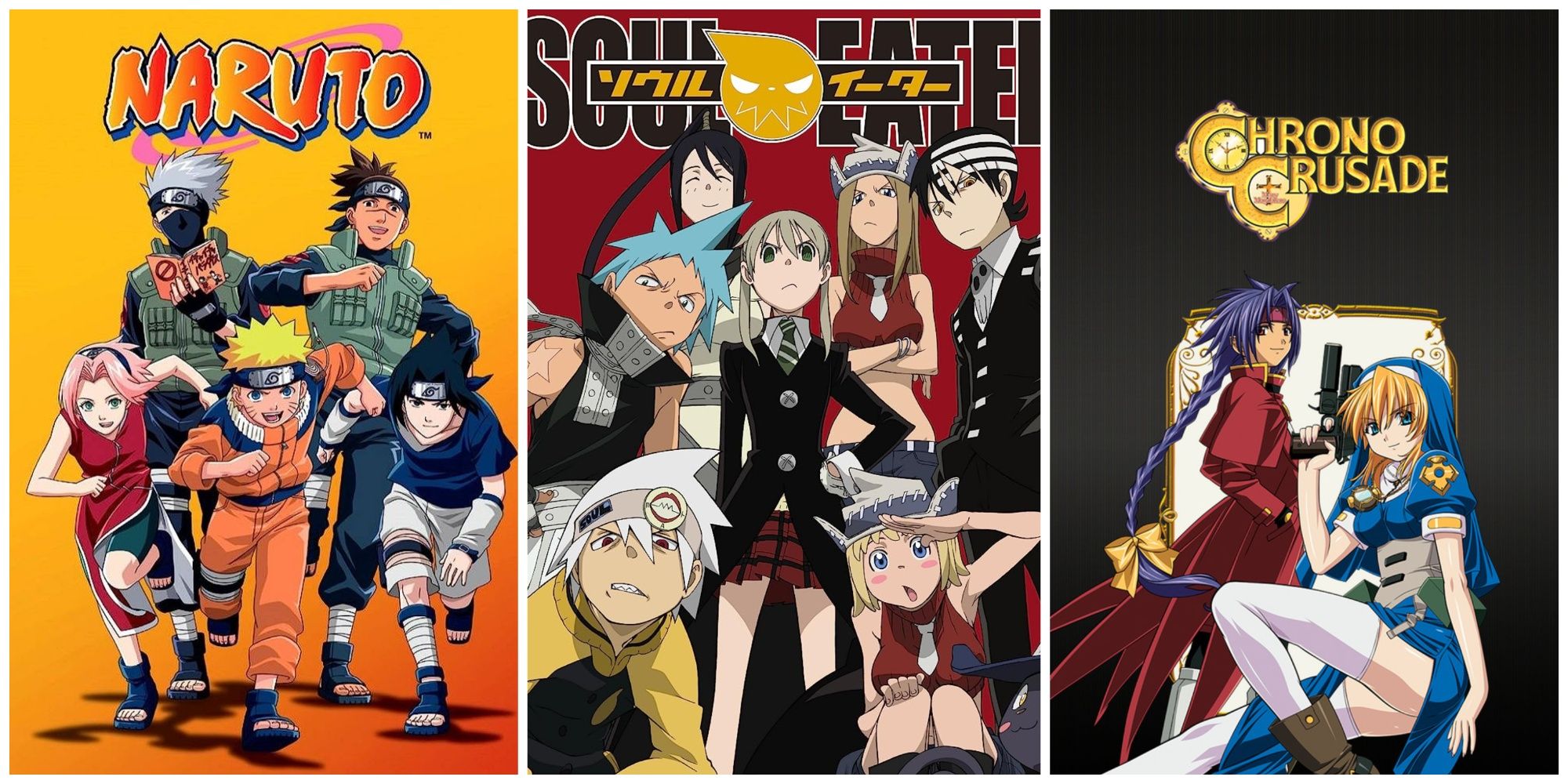 Naruto-Soul Eater-Chrono Crusade