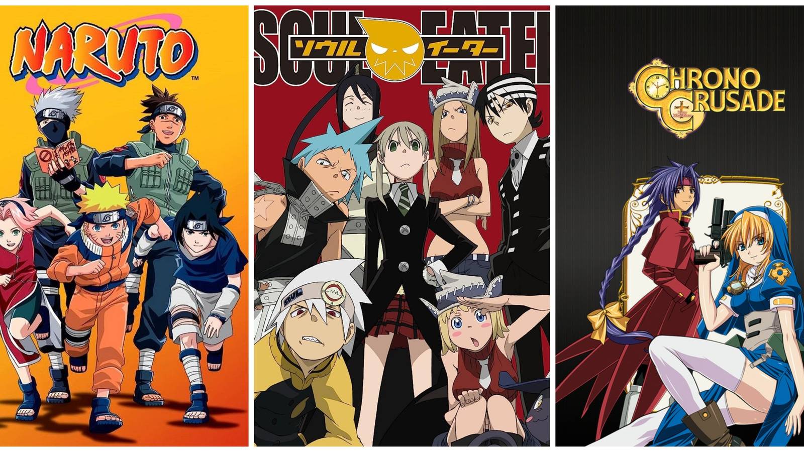 Naruto-Soul Eater-Chrono Crusade