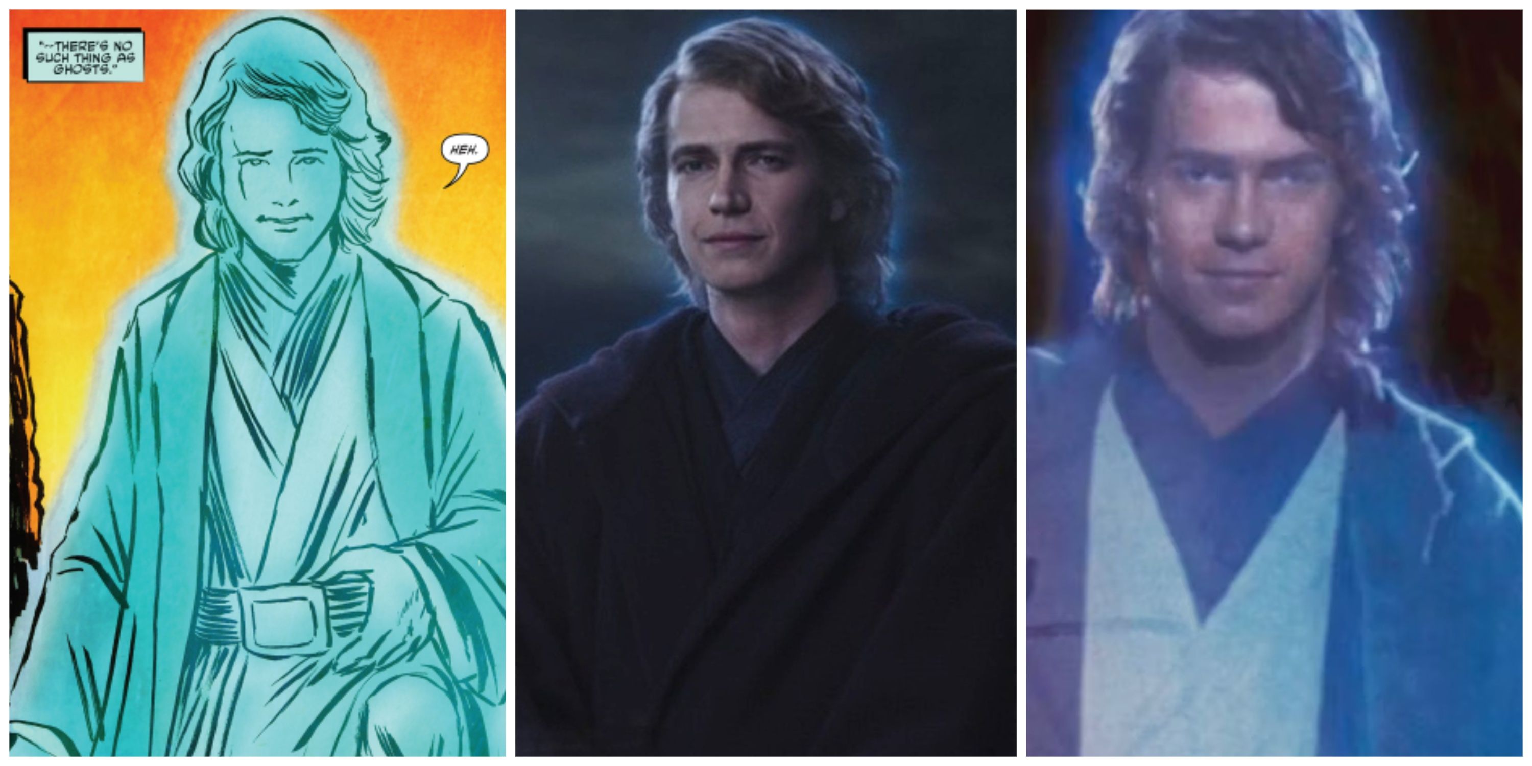 anakin skywalker force ghost in comics, ahsoka, return of the jedi