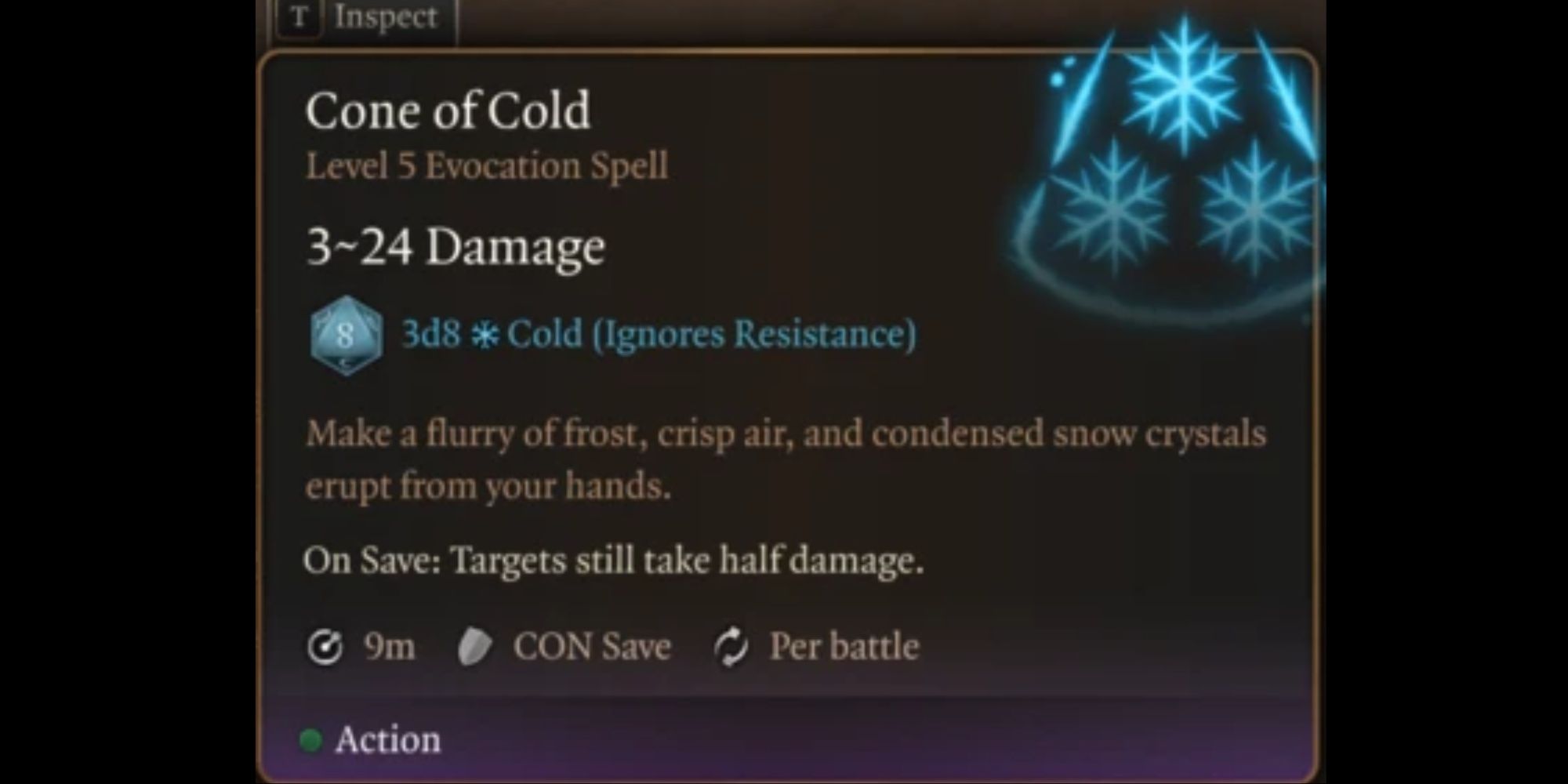 Cone of Cold bg3 spell