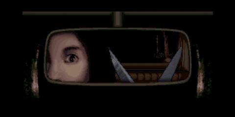 Looking in a mirror in Clock Tower