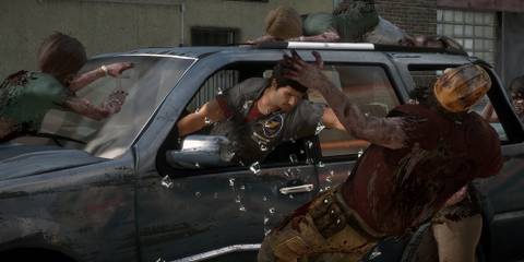 Dead Rising 3 car covered in zombies