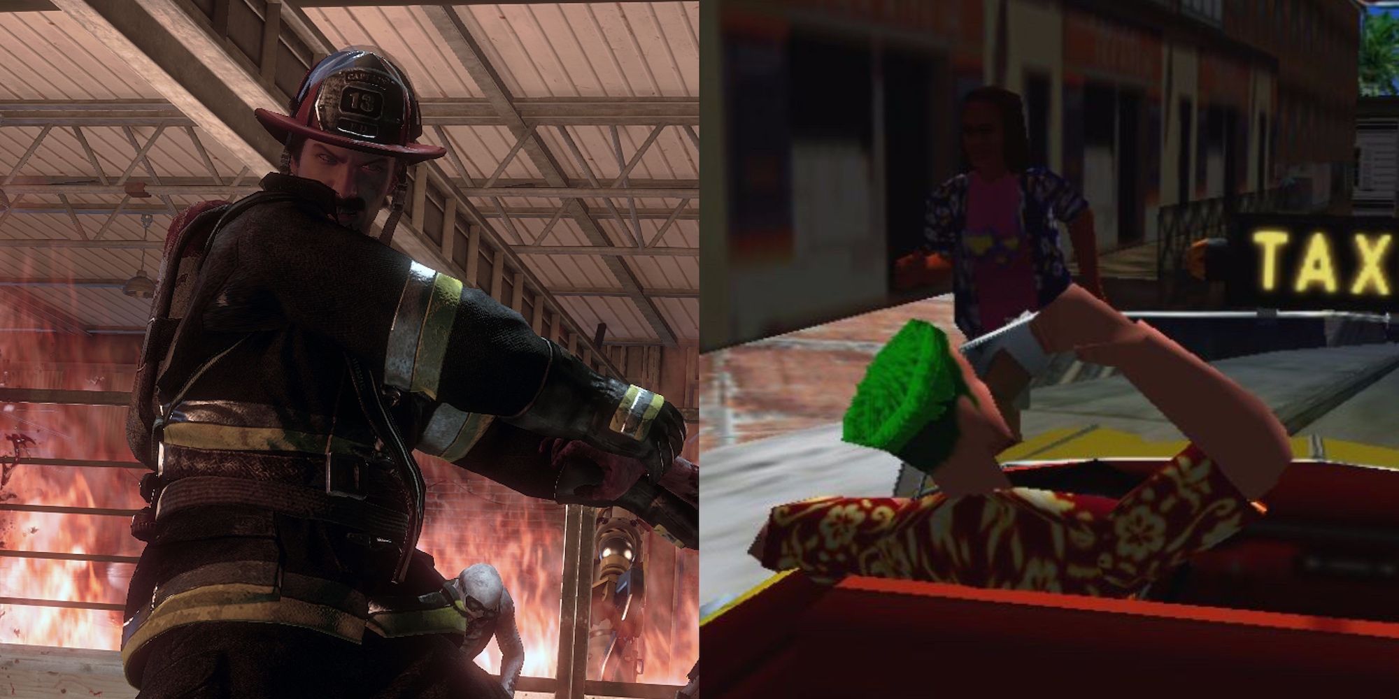 dead rising and crazy taxi split image