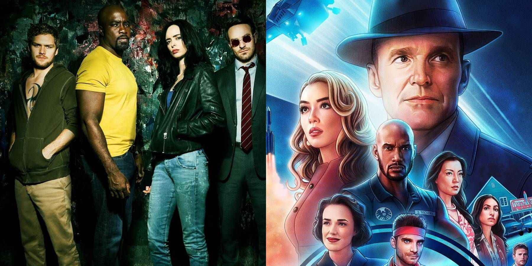Posters of Marvel's Defenders and Marvel's Agents of SHIELD