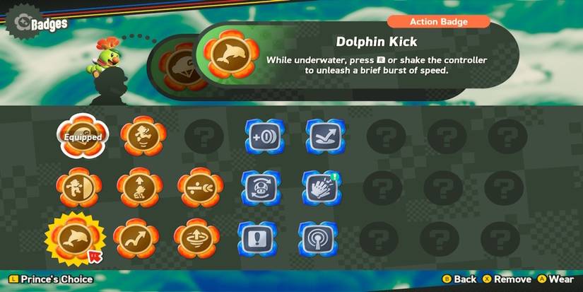 Dolphin Kick Badge in Super Mario Bros. Wonder