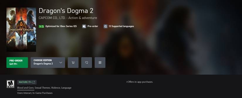 Dragon's Dogma 2 Price