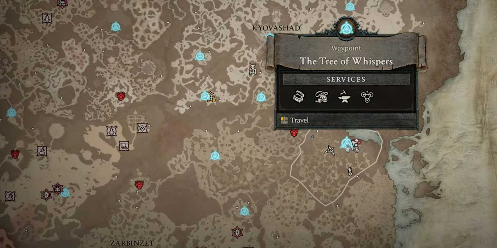 the Tree of Whispers waypoint in Diablo 4