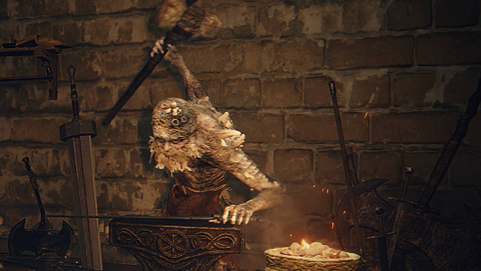 Elden Ring NPC Blacksmith Character