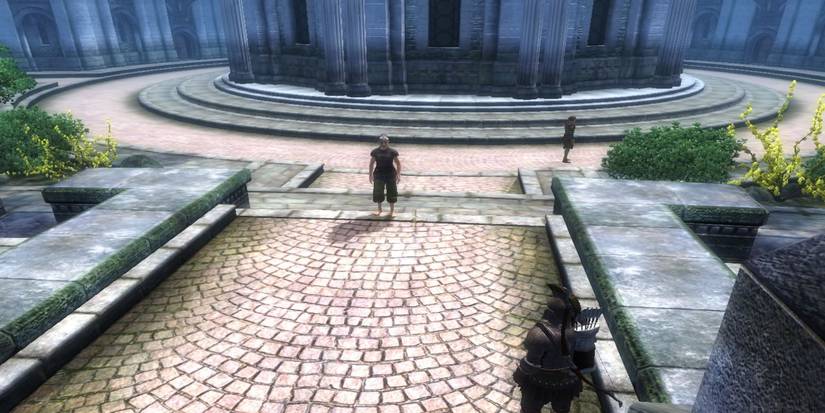 Elder Scrolls IV Oblivion - Imperial City Citizens standing around in daytime