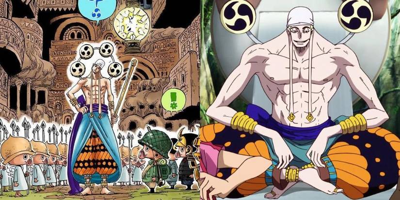 Comparison of Enel from One Piece in both the Anime and the Manga