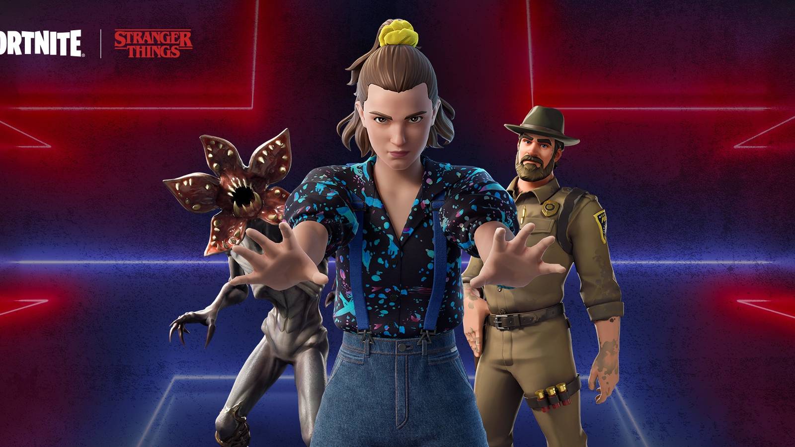 Eleven, Hopper, & Demogorgon skins in fortnite