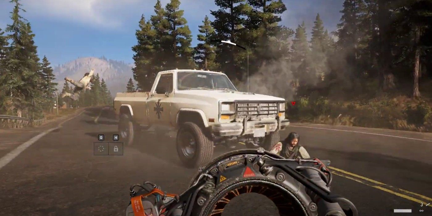 Far Cry 5 Magnopulser blasting foes near truck