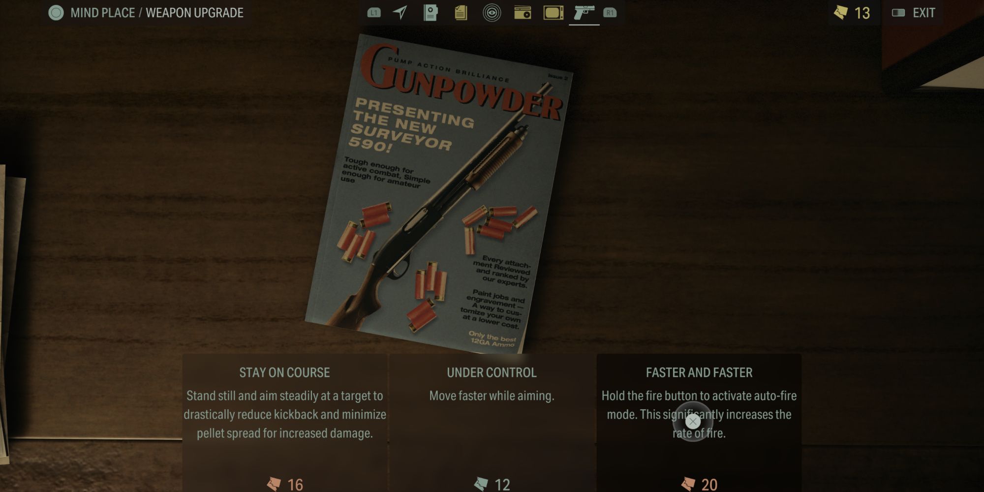 Faster And Faster gun upgrade in Alan Wake 2