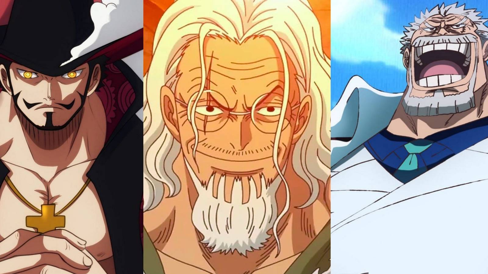 featured one piece best teachers garp Rayleigh mihawk