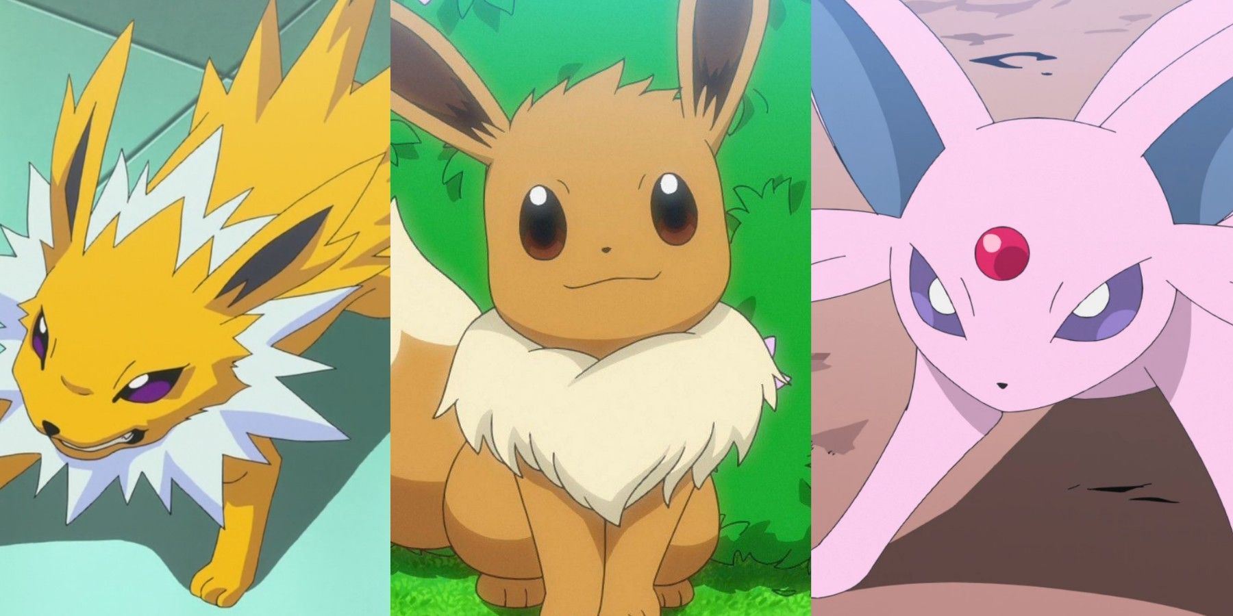 favoritos Pokémon Sleep Melhores Evoluções de Eevee Espeon Jolteon