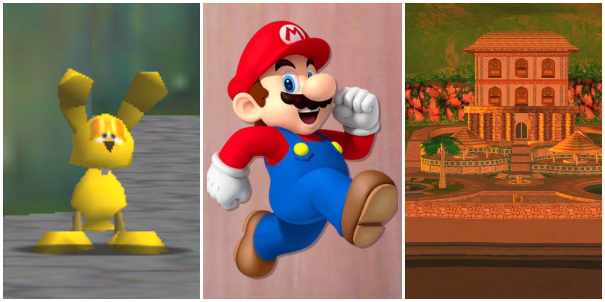 MIPS the bunny, Mario and the hotel Delfino from super Mario Sunshine