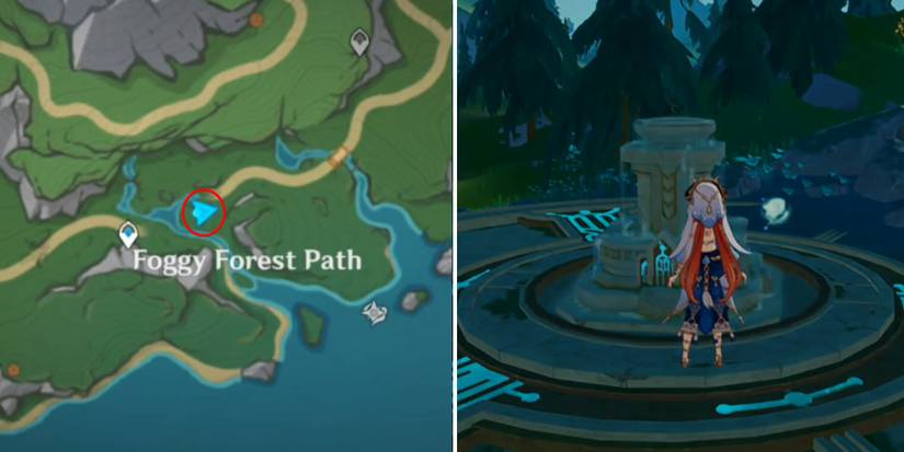 foggy forest path altar location in genshin impact