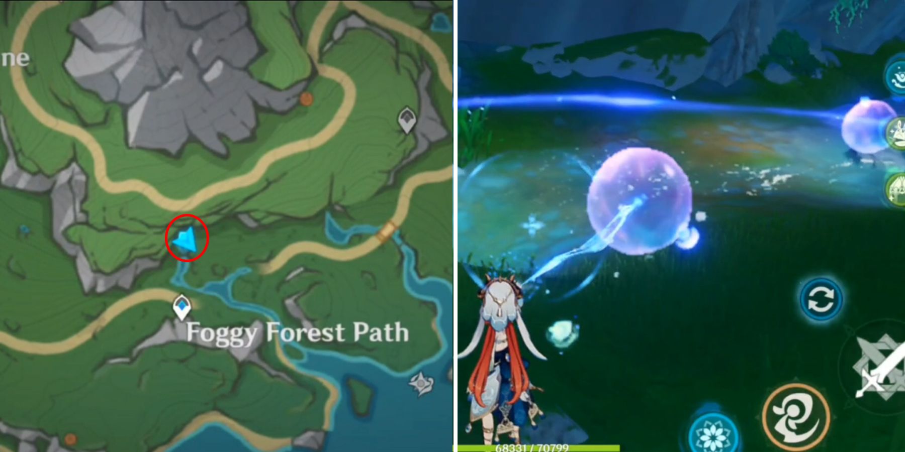 foggy forest path puzzle 2 location in genshin impact