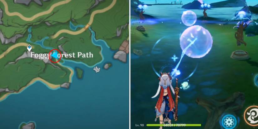foggy forest path puzzle 3 location in genshin impact