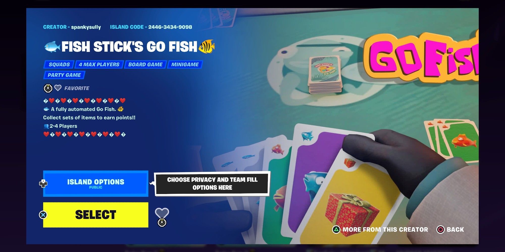 Fish Stick's Go Fish map