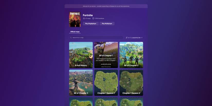 Fortnite Geoguessr: maps