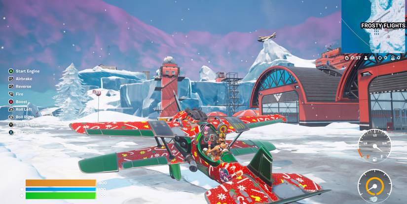 using a x-4 stormwing in fortnite frosty flights poi